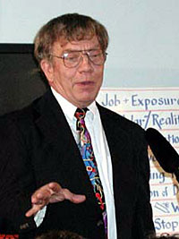 Douglas Rokke, "When you look at the whole thing, especially the crash site void of airplane parts, the size of the hole left in the building and the fact the projectile's impact penetrated numerous concrete walls, it looks like the work of a missile. And when you look at the damage, it was obviously a missile.”